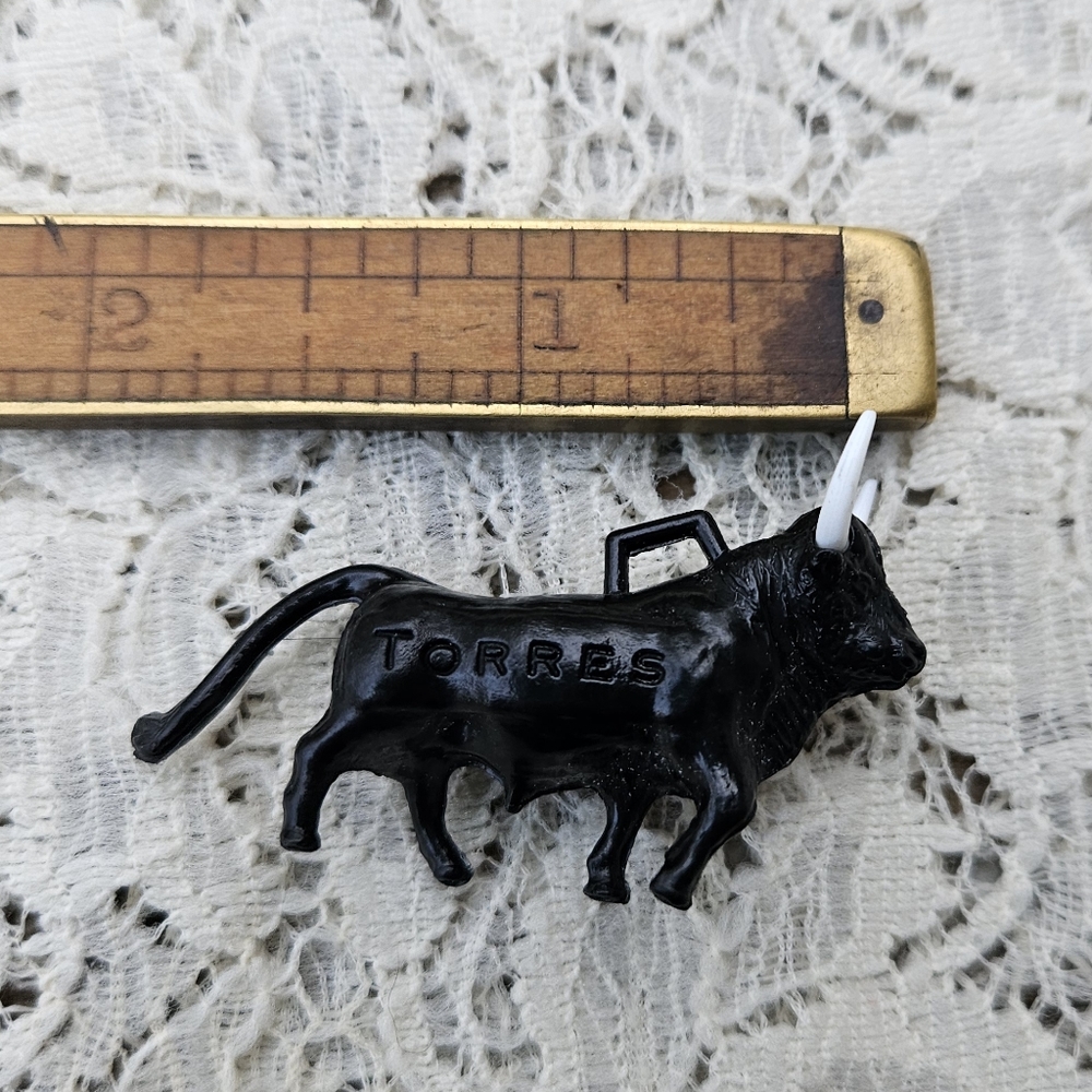 Torres Black Plastic Bull Charm for Crafting or Collecting Sangre de Toro